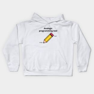 I use a pencil to write code Kids Hoodie